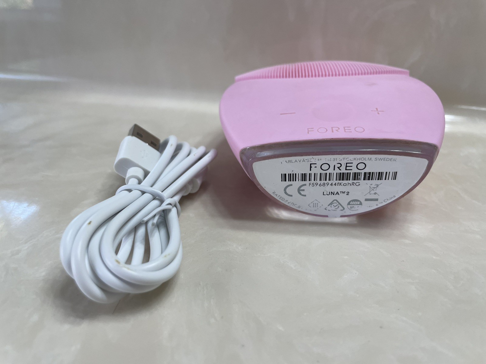 Foreo Luna 2 Pearl Pink T-Sonic Normal Skin Facial Cleansing Device | See Desc