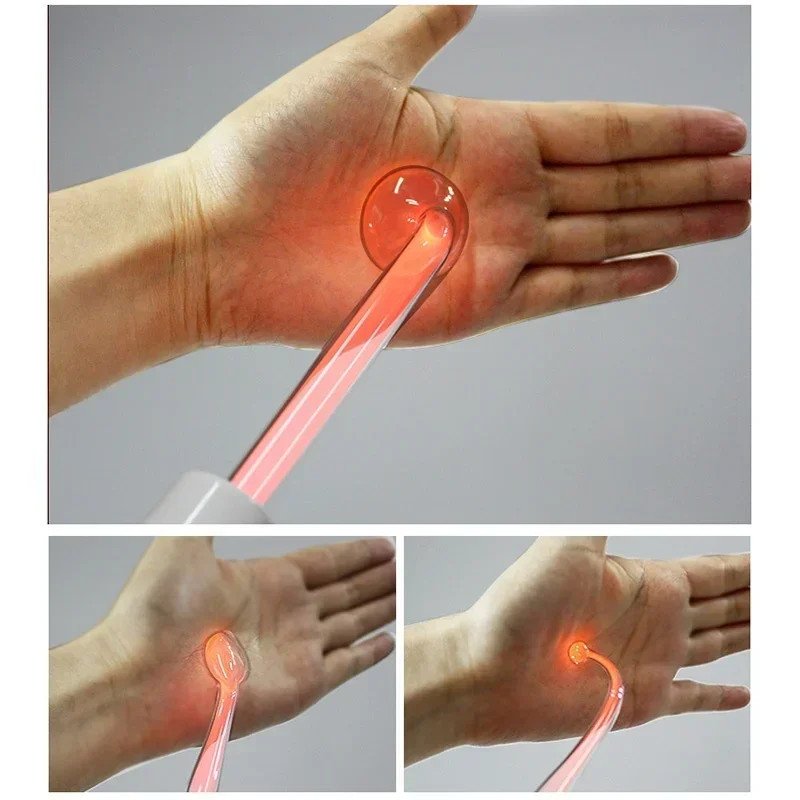 Portable High Frequency Facial Wand Acne Spot Remover Hair Care Device