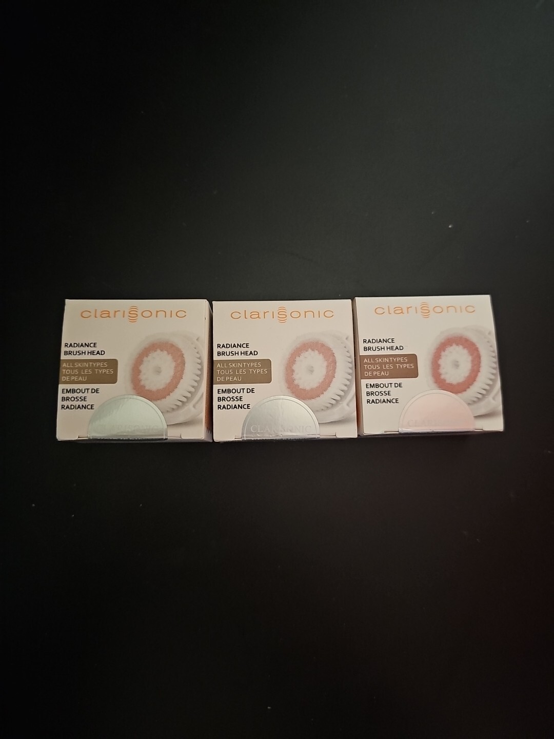 NIB Sealed Clarisonic Radiance Brush Head All Skin Types Set of 3 Free Shipping