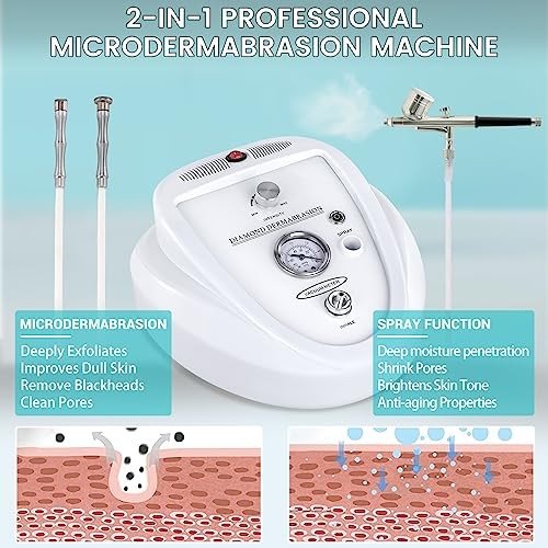 2 in 1 Diamond Microdermabrasion Machine with Spray Kit