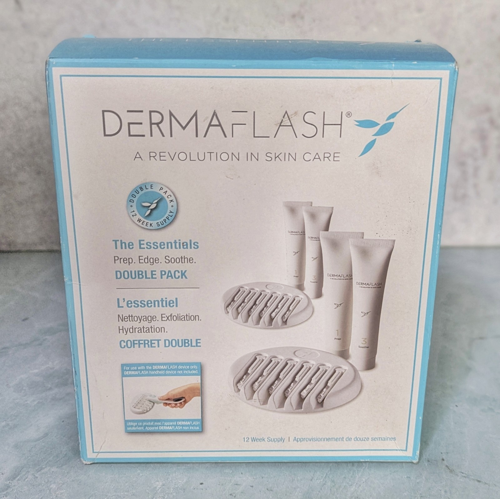 Dermaflash Facial Exfoliating Essentials Kit Prep Edges Replacement New SEALED