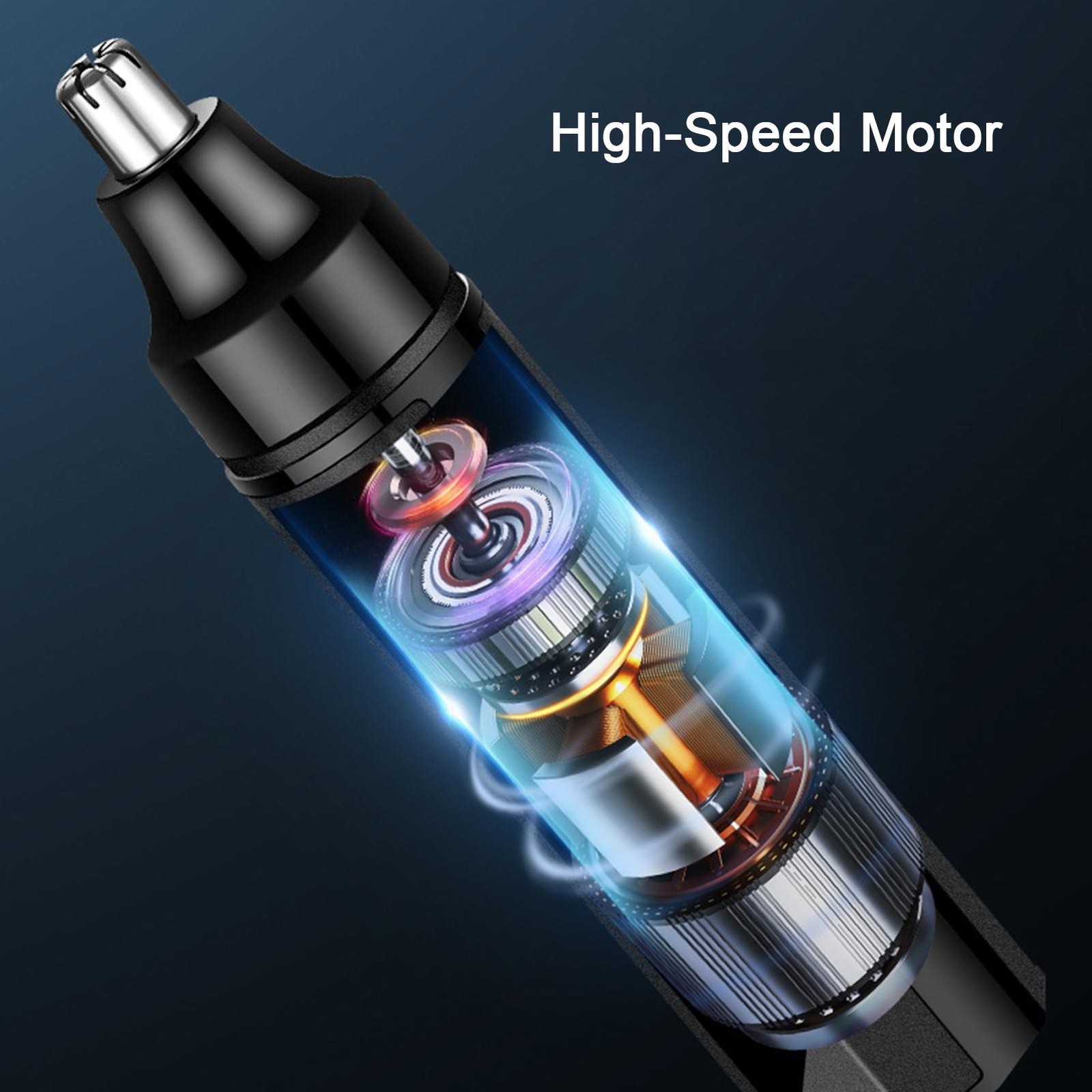 Ear And Nose Hair Trimmer With LED Indicator USB Rechargeable Water Resistant