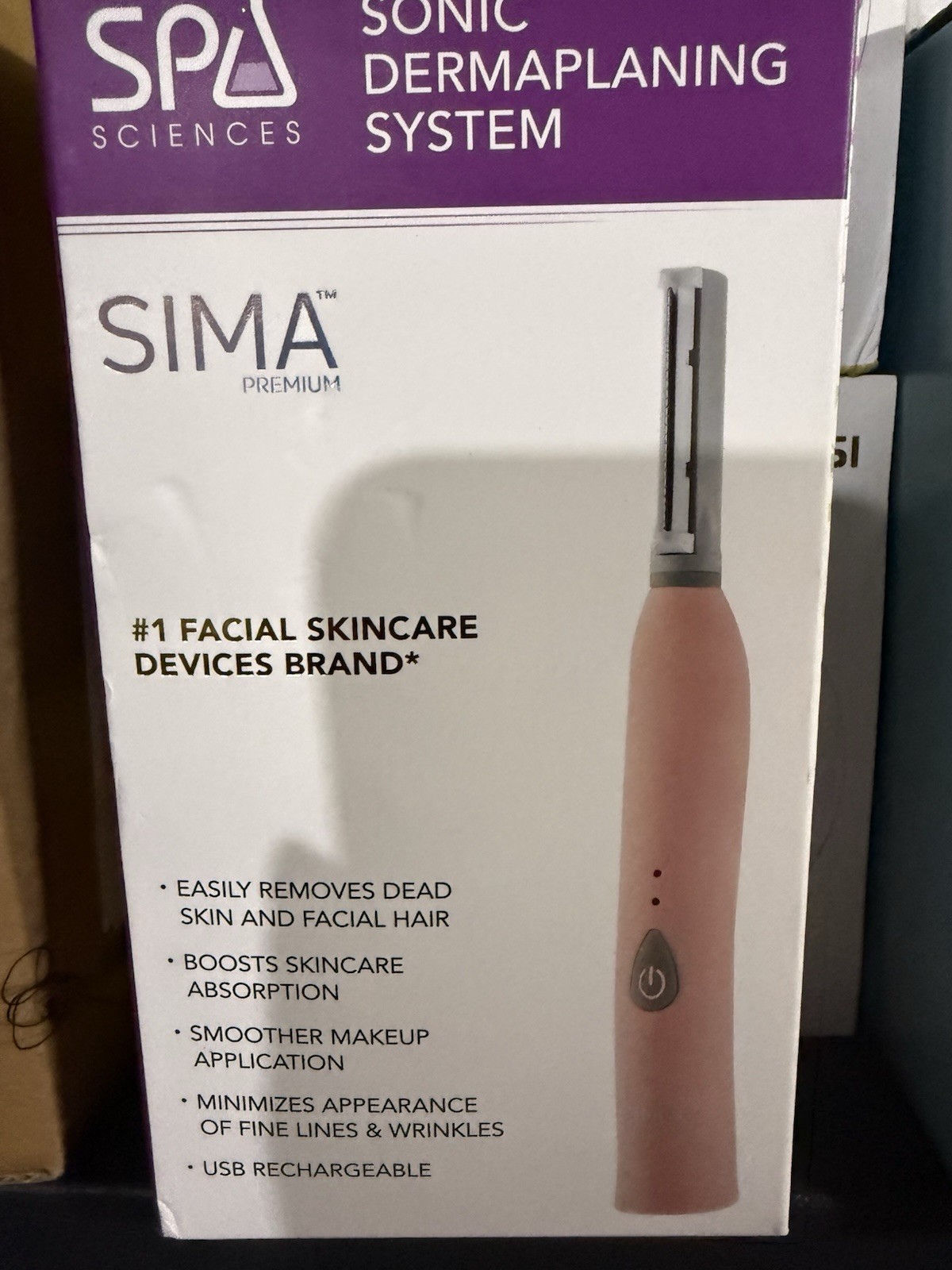 Spa Sciences SIMA Premium Sonic Facial Massager Pink USB Rechargeable
