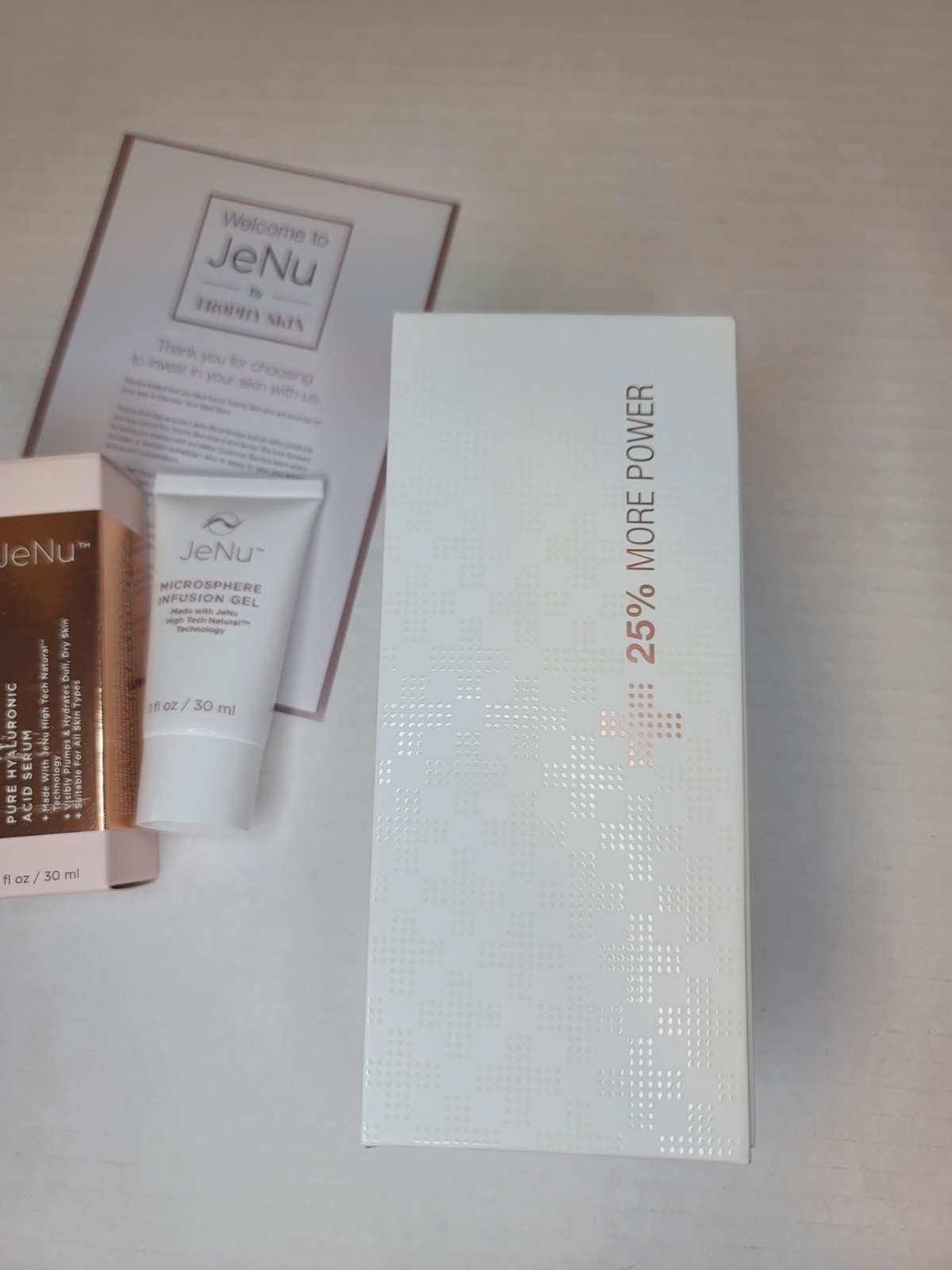 JeNu Plus Ultrasonic Infuser Kit w/ Infusion Gel & Hyaluronic Acid Serum NEW