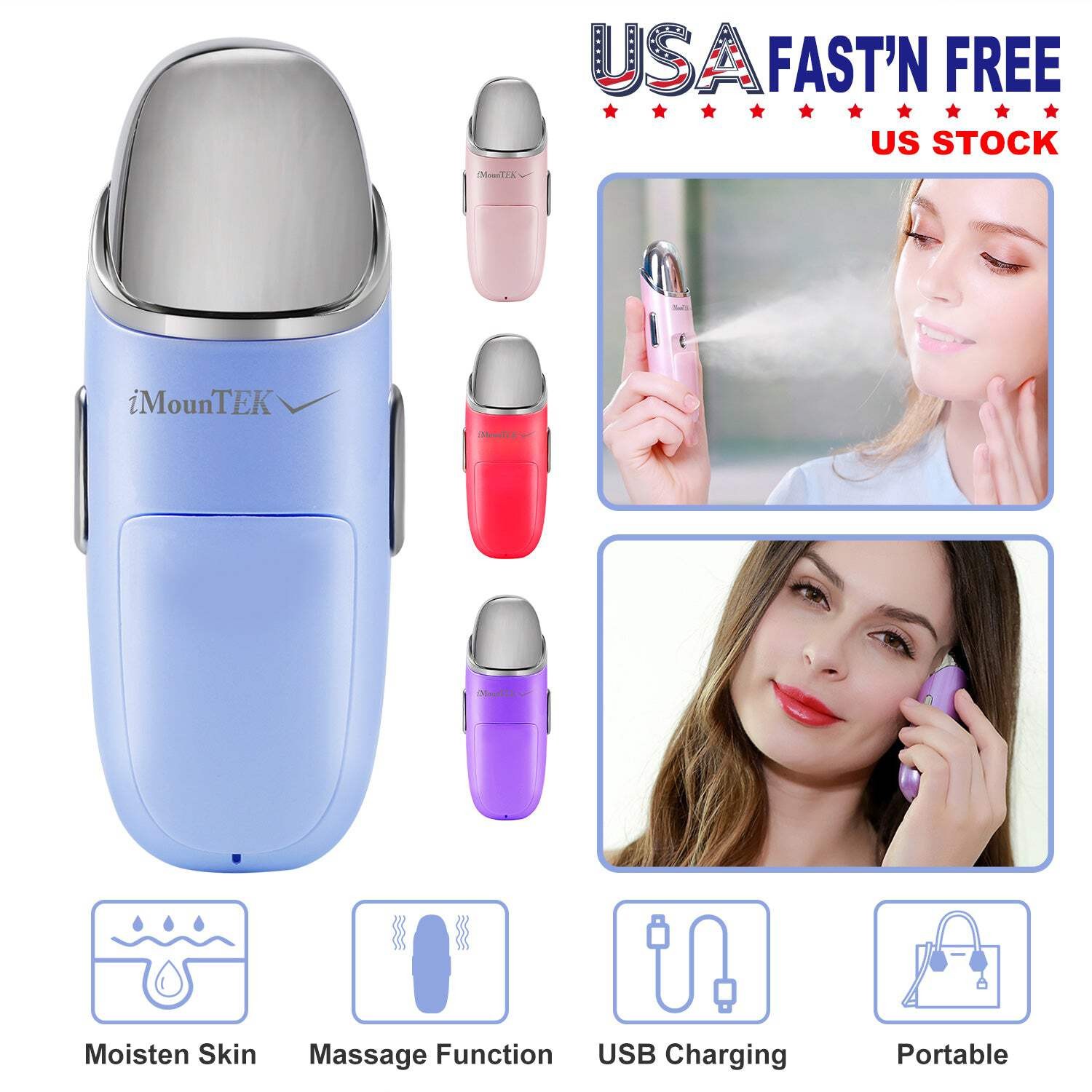 Nano Facial Mister Nano Cool Mist Facial Sprayer Portable Handy Face Steamer Moi