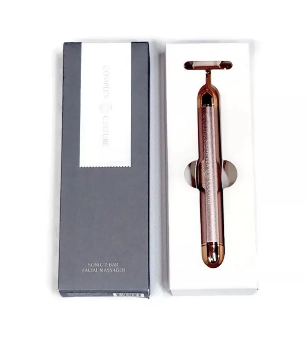 COMPLEX CULTURE Sonic T-Bar Luxury Facial Massager IPSY GLAM X ~NIB~