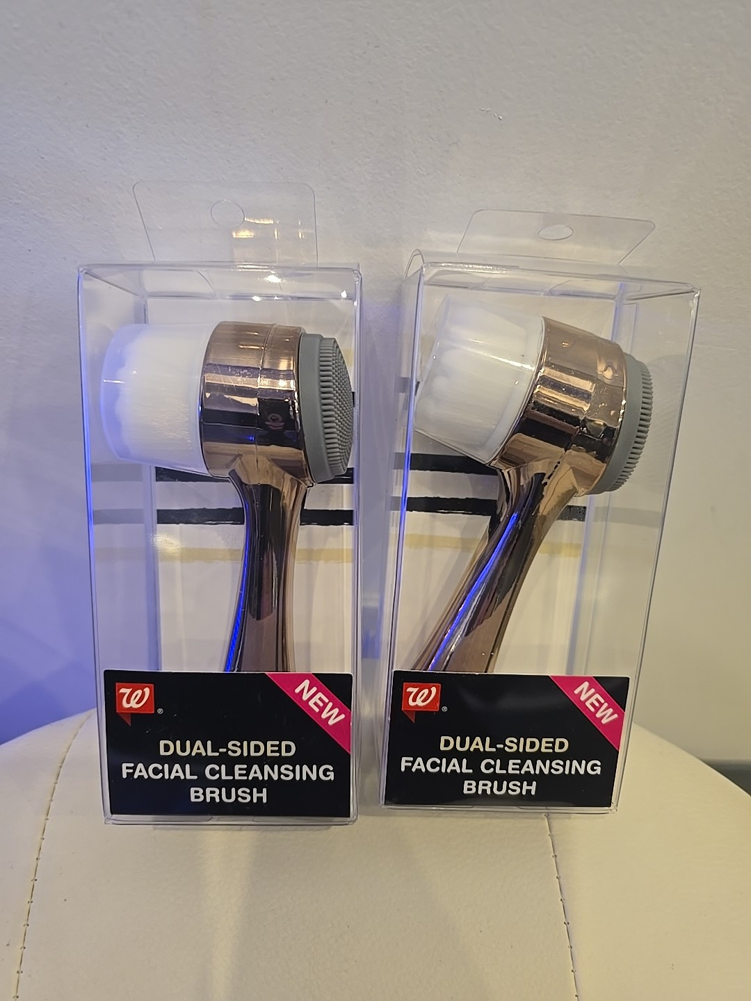 Walgreens Dual-sided Facial Spa Cleansing Brush EXFOLIATE Massage LOT 2 Two New