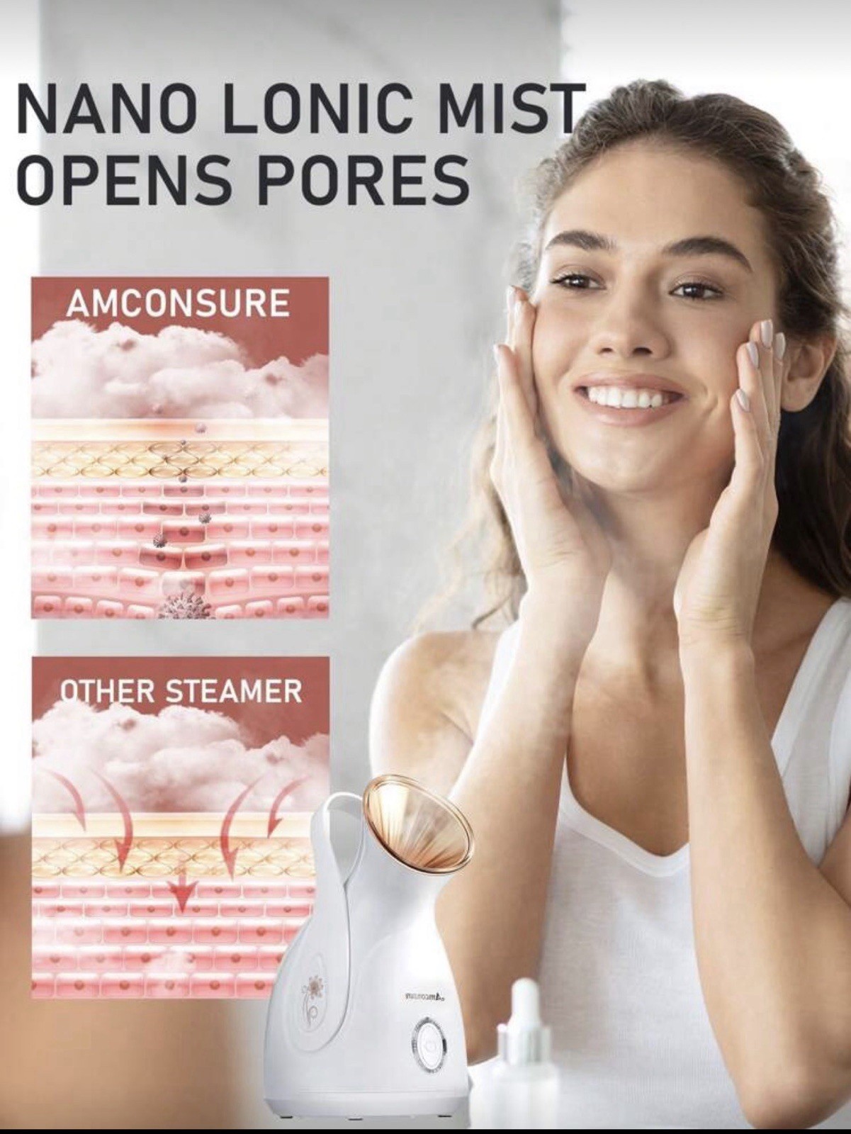 Facial Steamer – Nano Ion Steamer Warm Mist Steamer For Facial Home