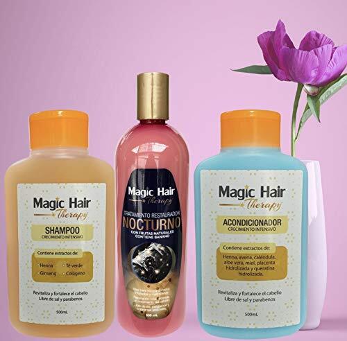 Magic Hair Therapy Tratamiento Nocturno,Shampoo y Acondicionador de Crecimiento