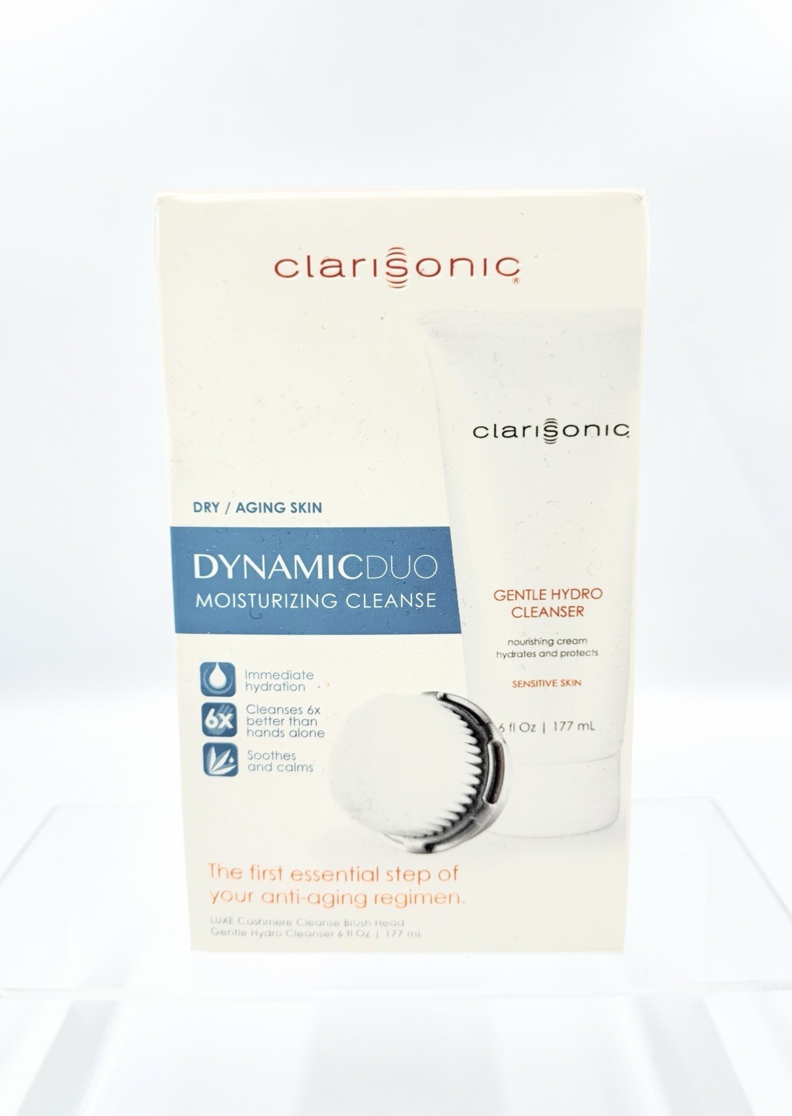 Clarisonic Dynamic Duo Moisturizing Hydro Cleanser & Cashmere Brush Head NIB
