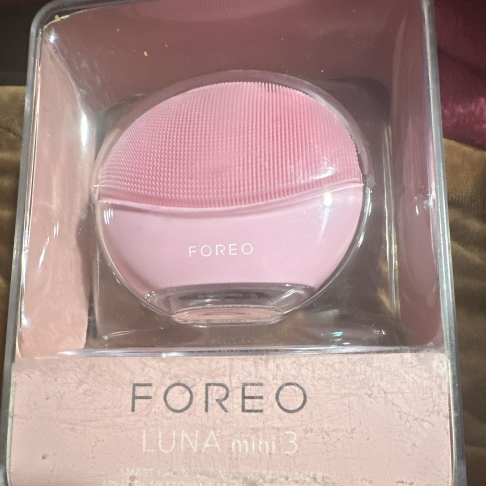 FOREO LUNA mini 3 Pink Electric Facial Cleansing Brush Bluetooth 8-Speed