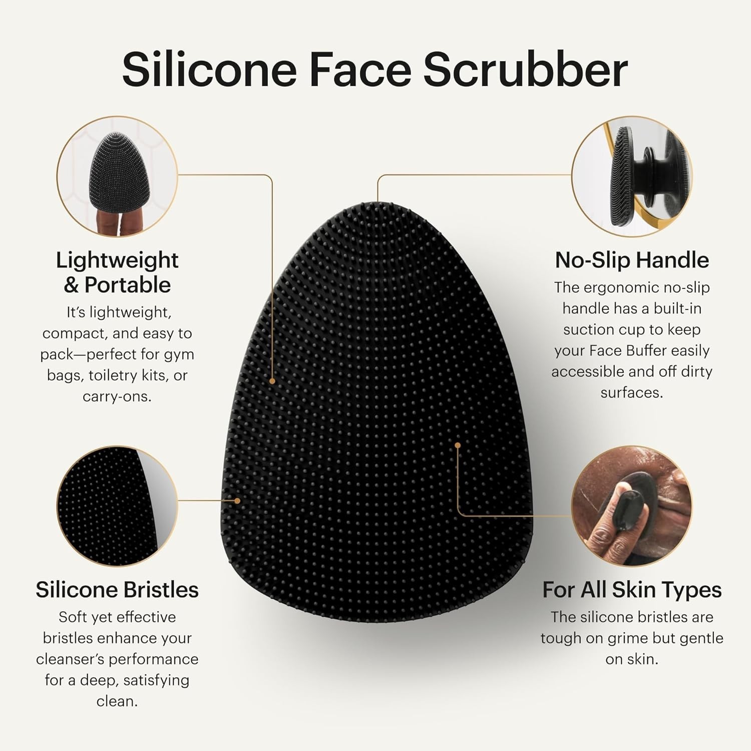 The Face Buffer: Men’s Silicone Scrubber for Deep Cleansing & Gentle Exfoliation