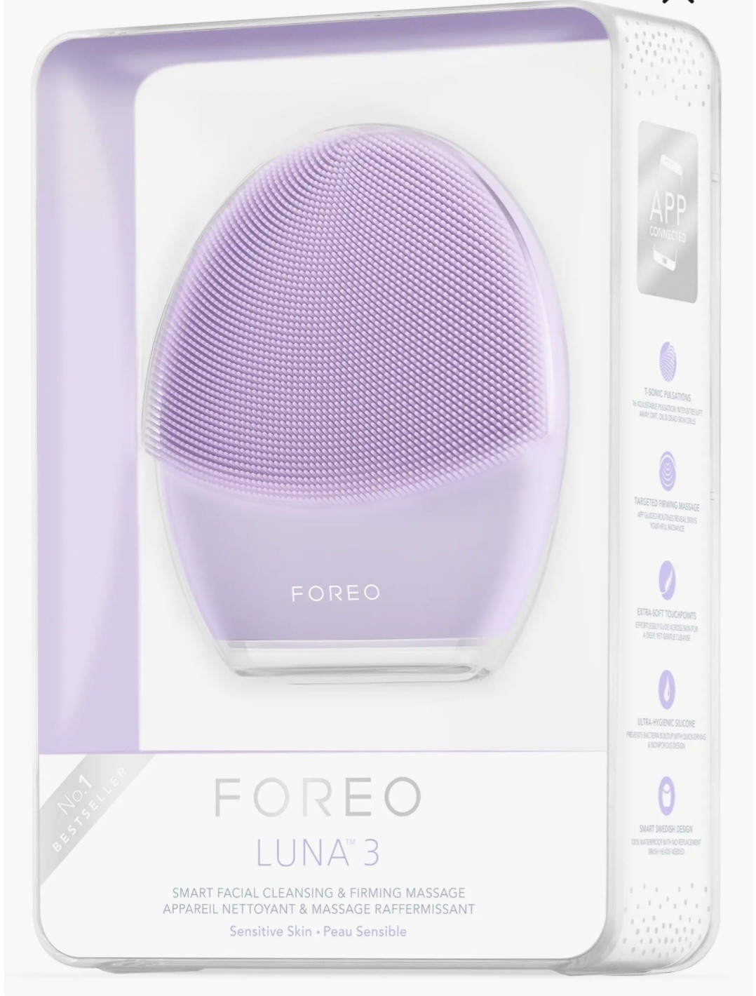 FOREO LUNA™ 3 SENSITIVE SKIN Facial Cleansing Massage Device – NEW/SEALED