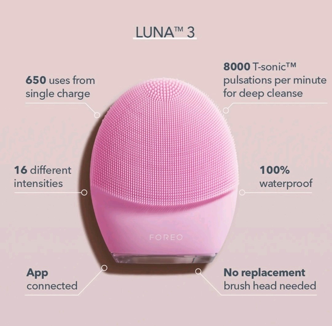 FOREO LUNA™ 3 SENSITIVE SKIN Facial Cleansing Massage Device – NEW/SEALED