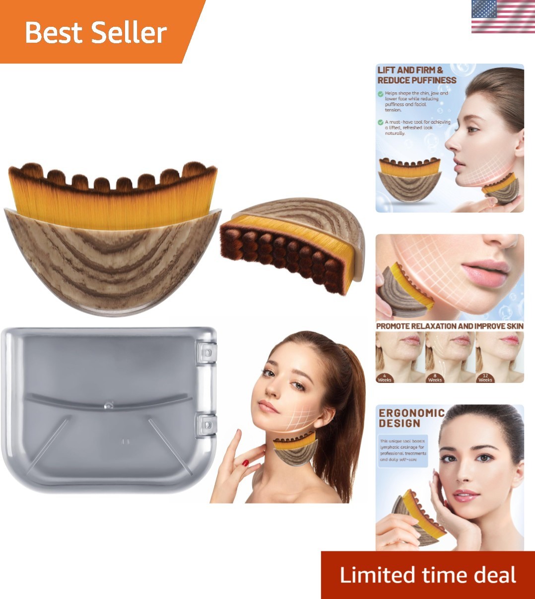 Compact Lymphatic Drainage Brush – Enhance Skin Radiance Anywhere, Anytime