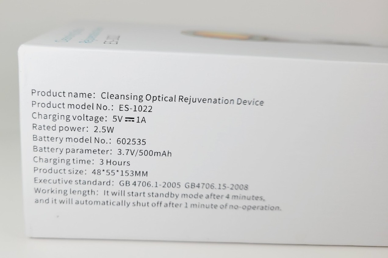 Cleansing Optical Rejuvenation Device ES-1022 Facial Massager *FREE SHIPPING*