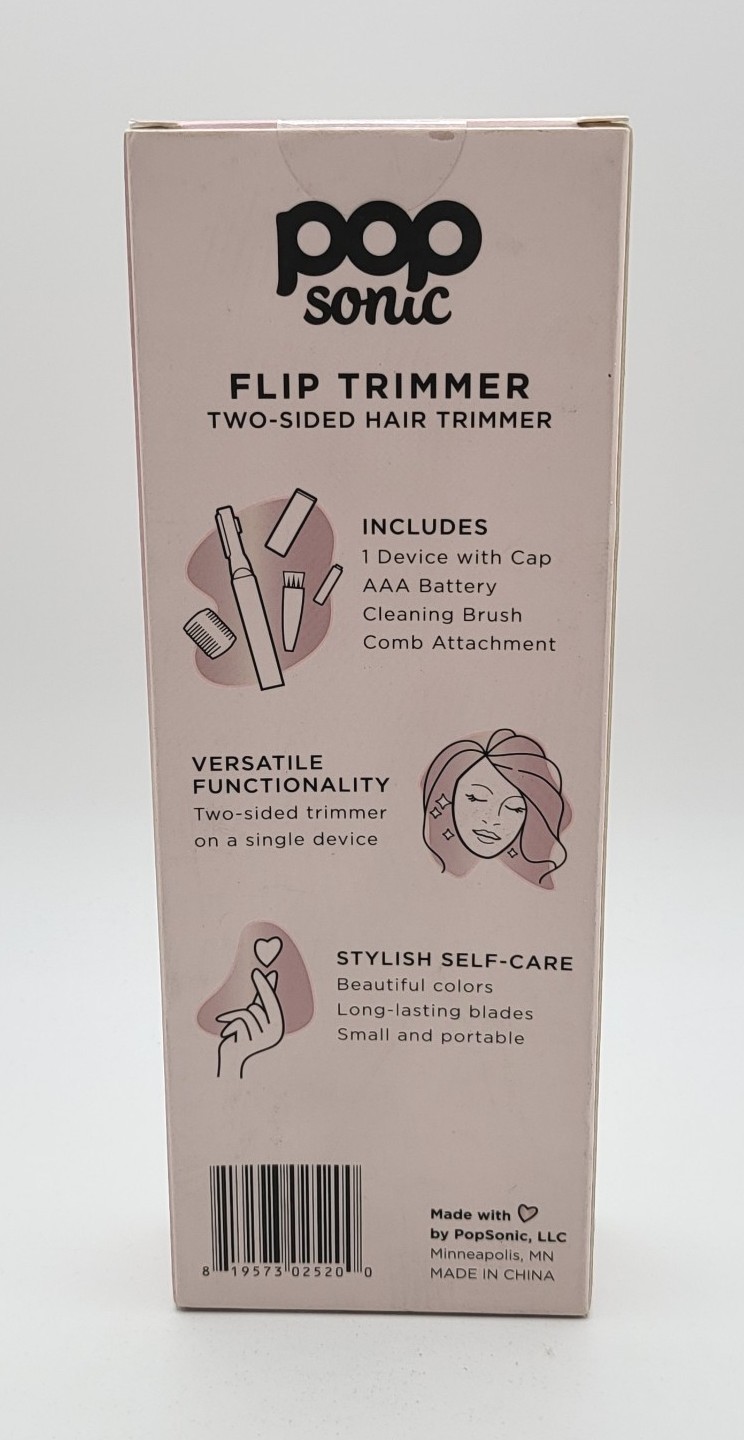 Pop Sonic Flip Hair Trimmer Two-Sided Hair Trimmer ROSE GOLD NIB