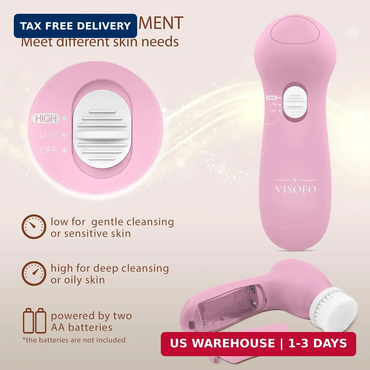 Facial Cleansing Brush Face Scrubber Exfoliating Cleaning Skin Care Cleanser Too