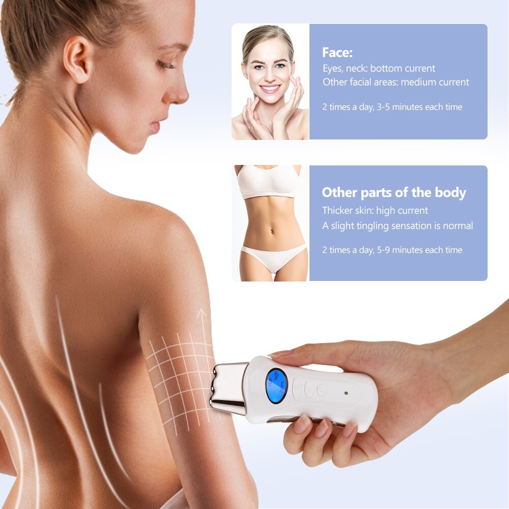 3 IN 1 Galvanic Spa Microcurrent Facial Massager Beauty Machine Wrinkle Remove