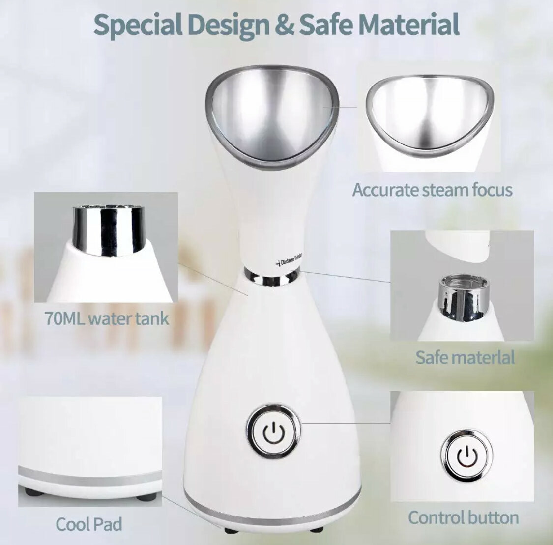 Facial Steamer Nano Ionic Face Sprayer SPA Skin Care FREE blackhead remove kit*