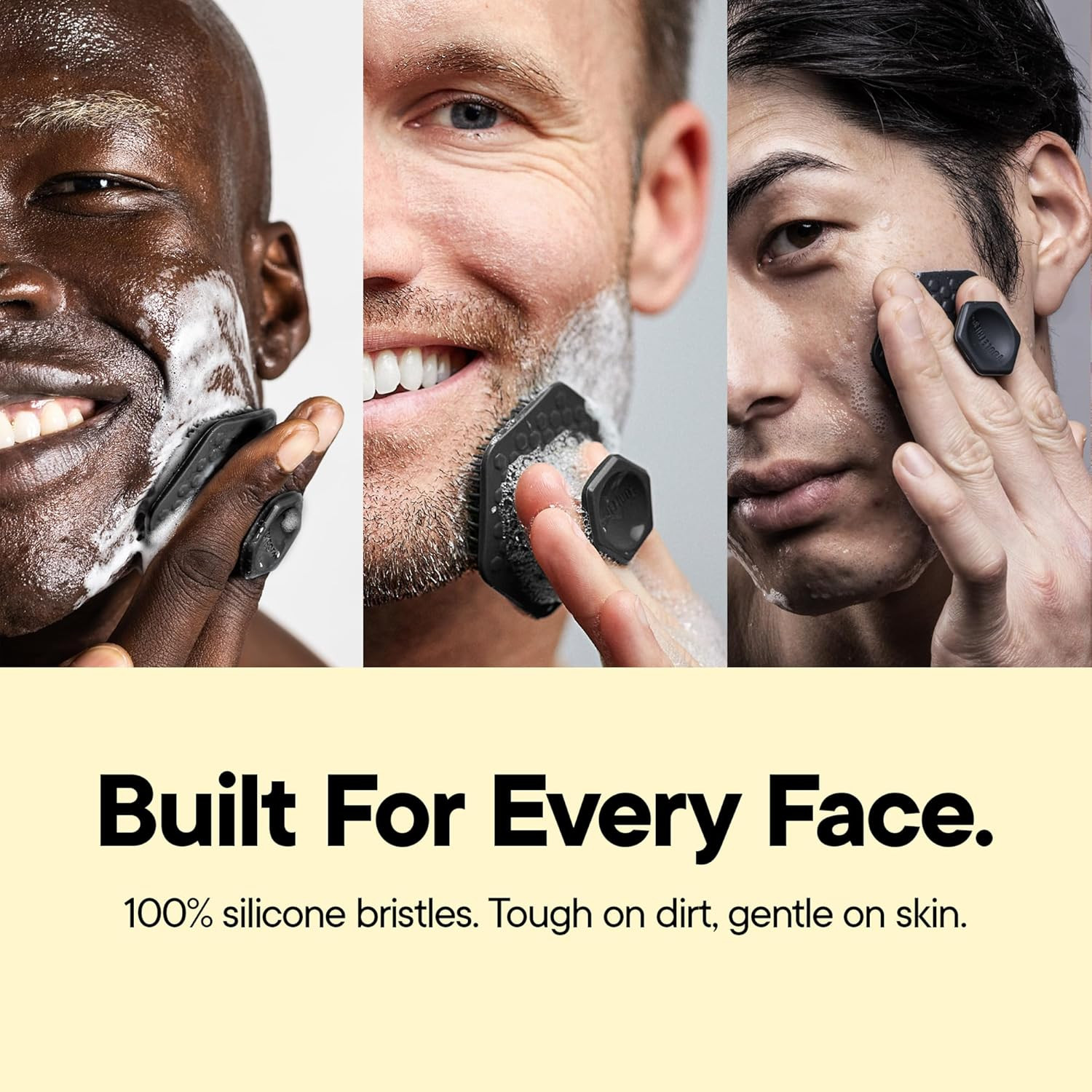 Men’S Face Scrubber – Premium Silicone Facial Cleansing Brush, Gentle Exfoliator