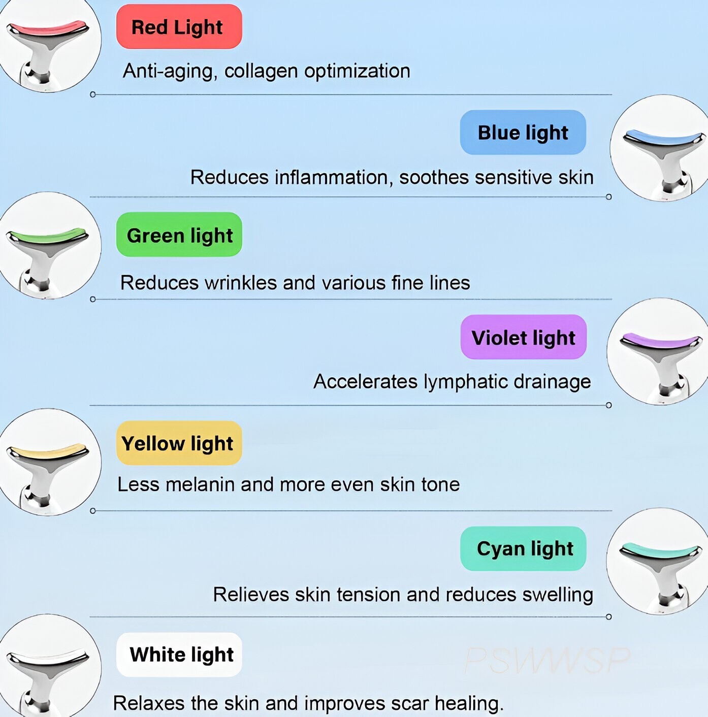 7 Color LED Face & Neck Massager EMS Anti-Wrinkle Skin Tightening Beauty Device