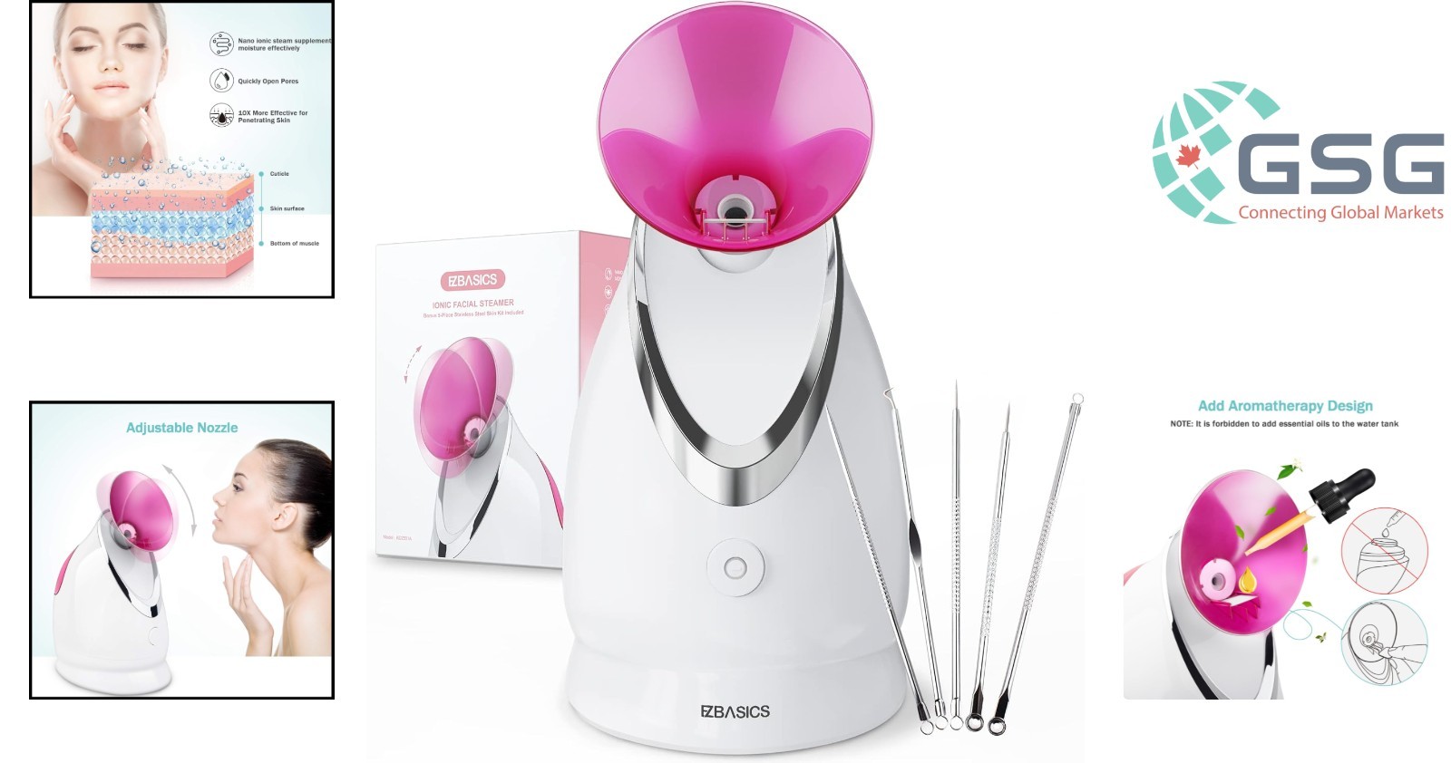 UPGRADED IONIC FACE STEAMER WITH SKIN KIT – PROFESSIONAL-QUALITY HOMEO FACIAL…