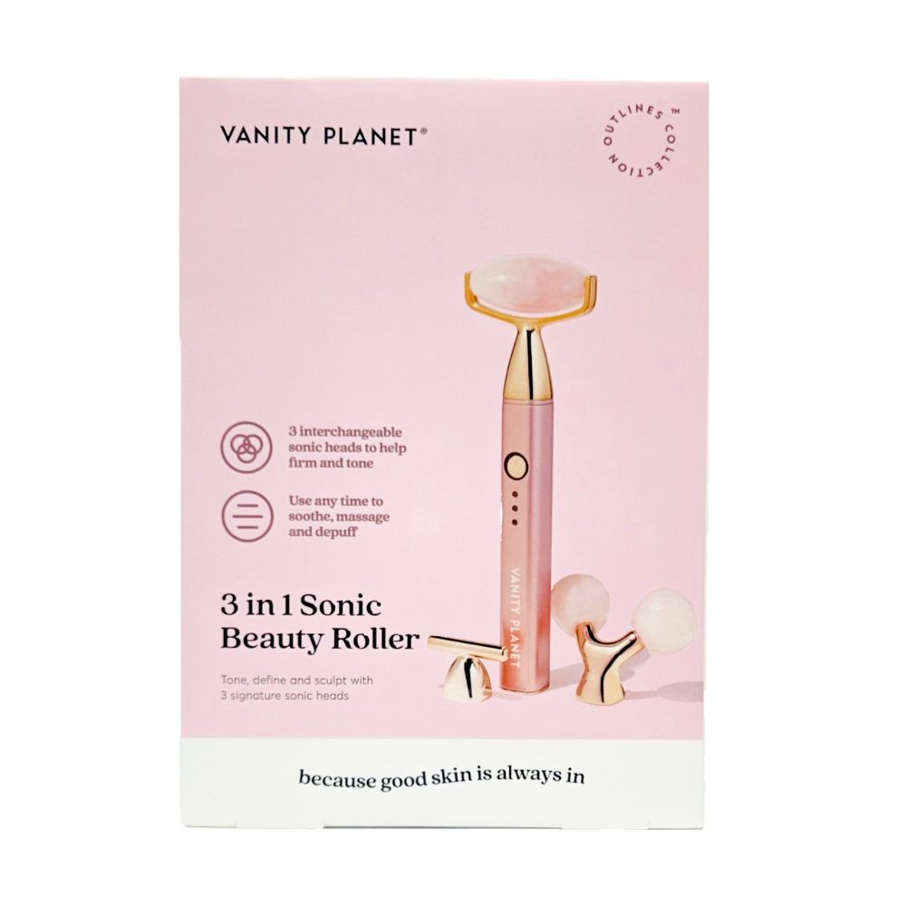 3-in-1 Sonic Beauty Roller – Pink
