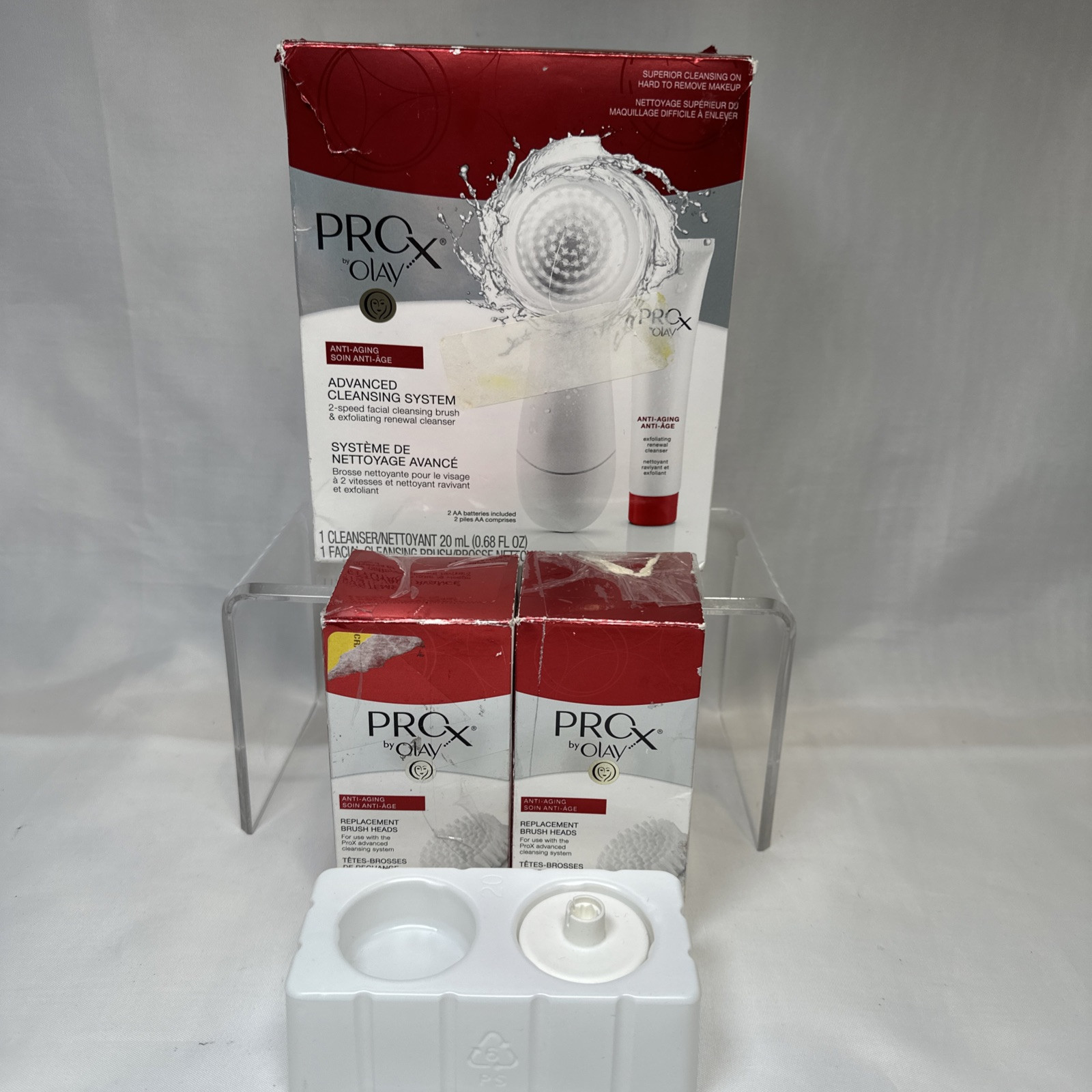 ProX by Olay Advanced Facial Cleansing Brush System Anti-Aging Anti-Age + 5 Head