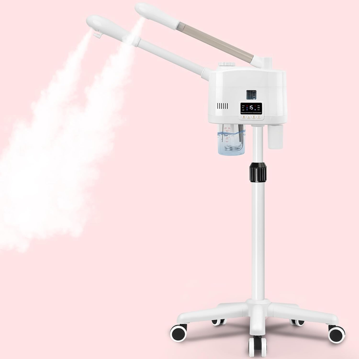 Professional Facial Steamer, 2 in 1 Facial Steamer with Hot&Cold Nozzle, Estheti