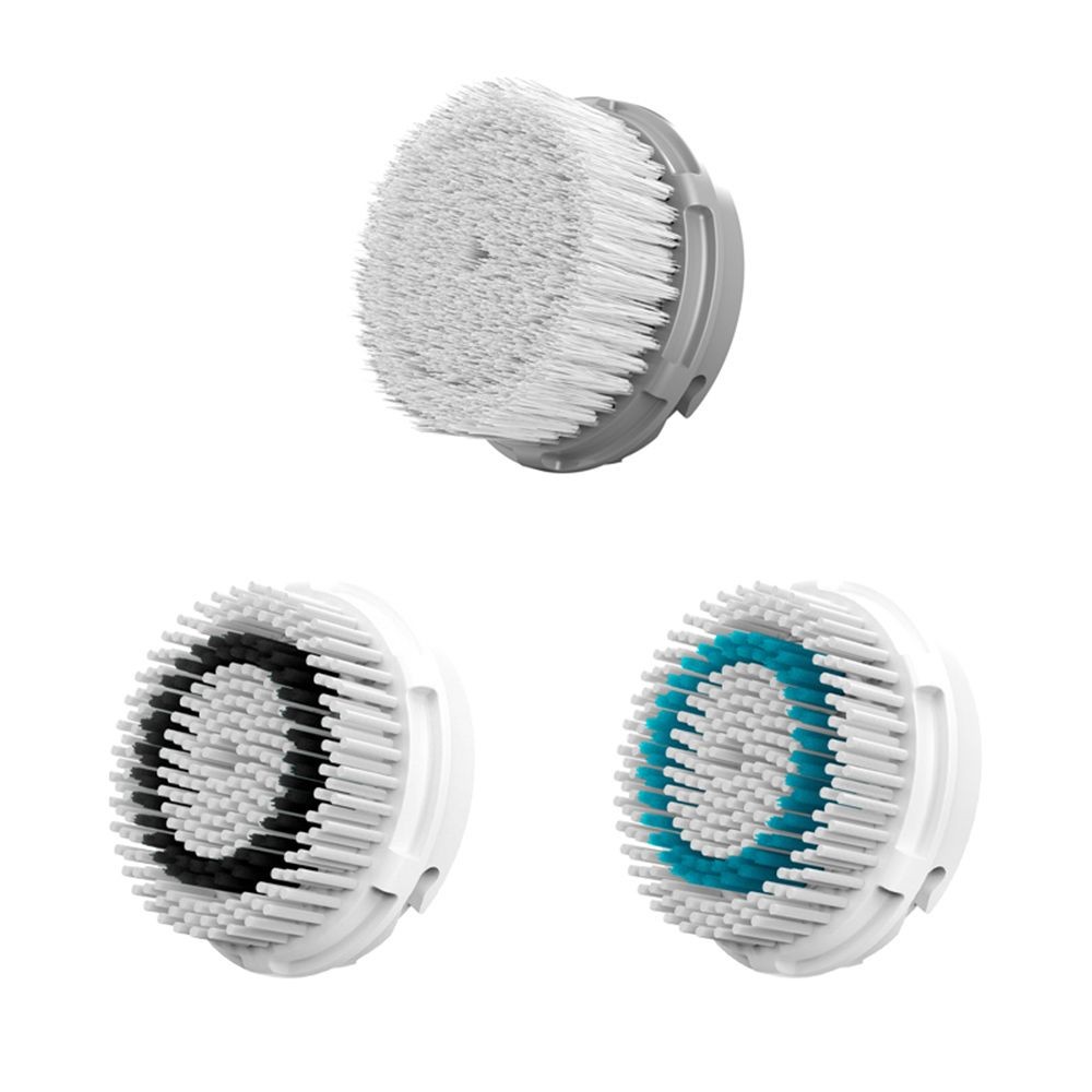 Facial Cleansing Brush, Sonic Facial Brush with 3 Brush Heads for Daily Skin Car