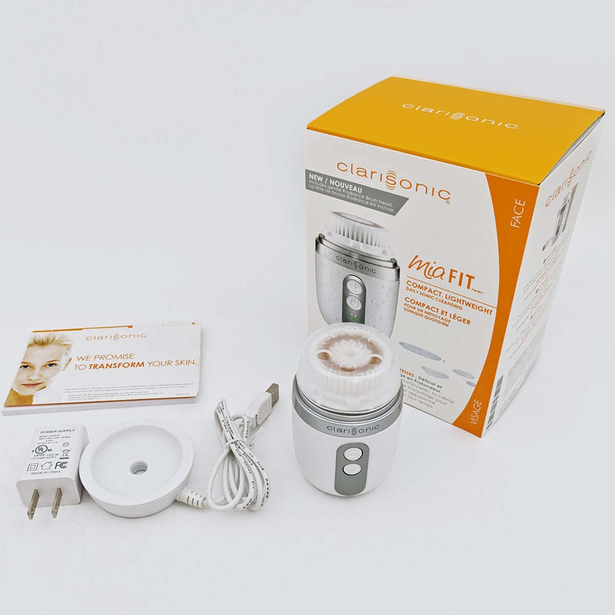 Brand New Clarisonic Mia 1 Sonic Facial Skin Cleansing Brush System – White