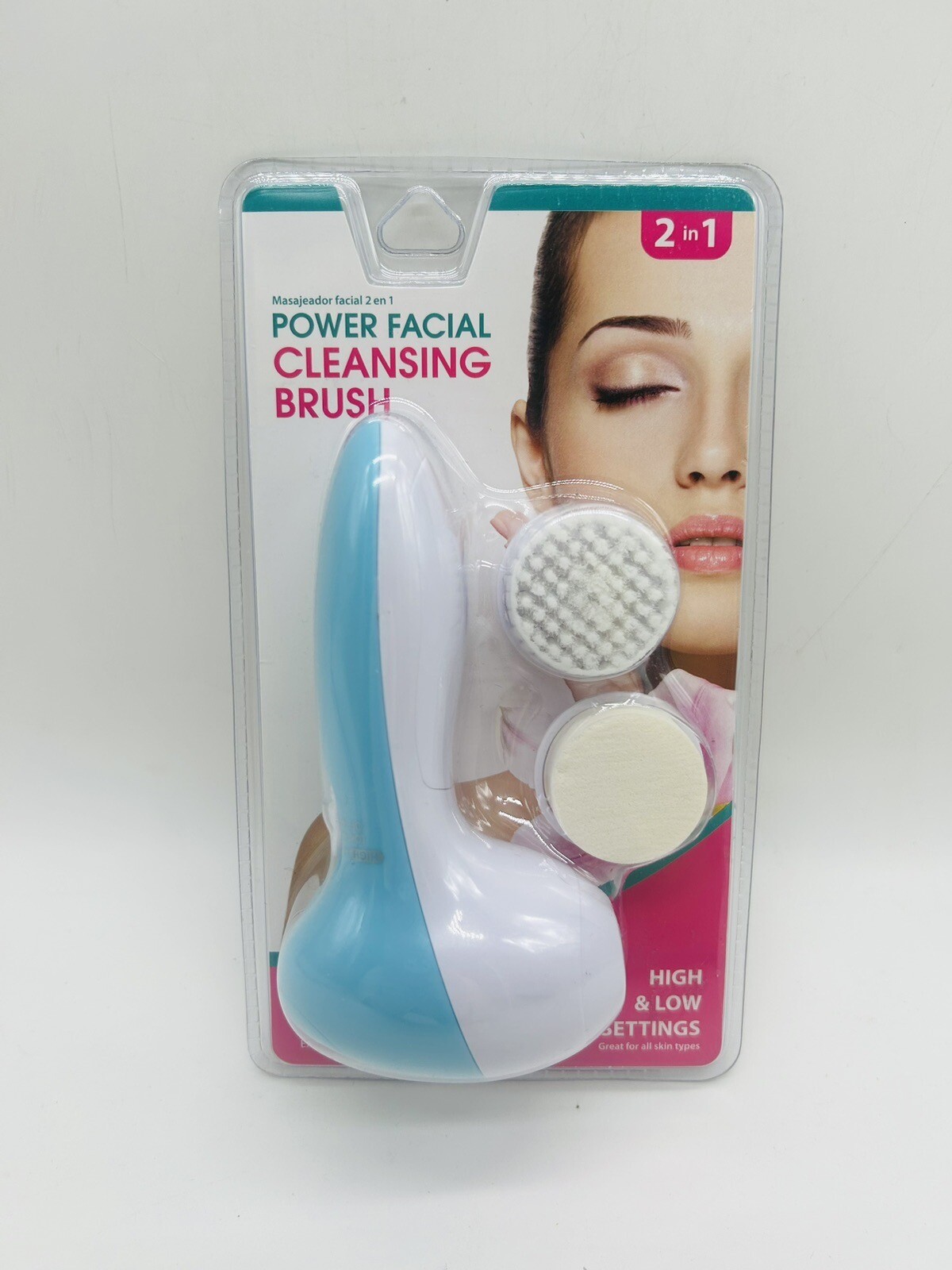 Jacent 2-in-1 Power Facial Cleansing Brush NEW SEALED