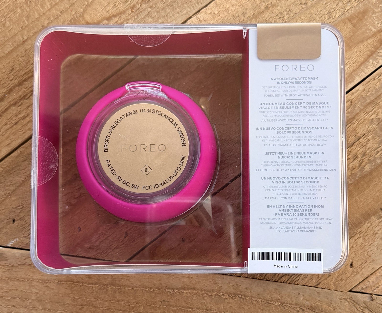 FOREO UFO Mini LED Thermo Smart Facial Mask Pink Fuchsia NEW SEALED