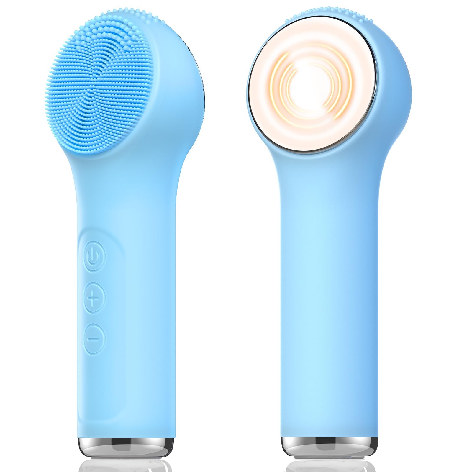 Cepillo de limpieza facial de silicona, depurador facial eléctrico portátil