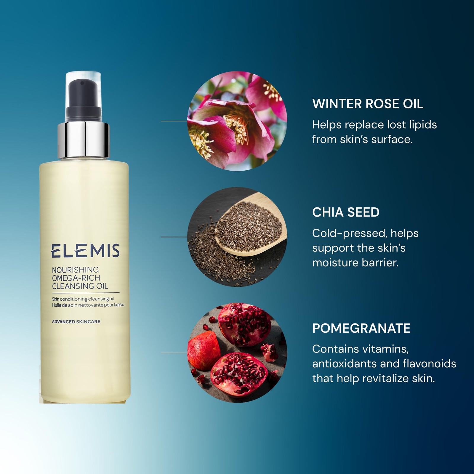 ELEMIS Nourishing Omega-Rich Cleansing Oil; Skin 6.5 Fl Oz (Pack of 1)