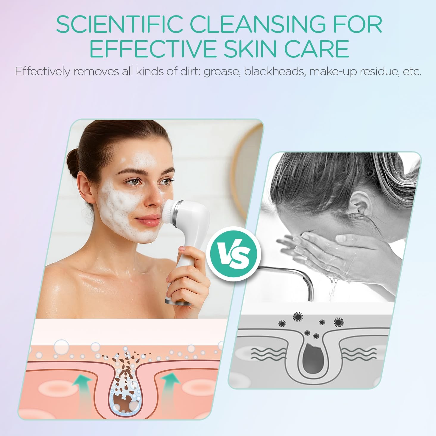 Cleansing Brush for Deep Skin Cleansing Scrubber Rechargeable for Exfoliating…