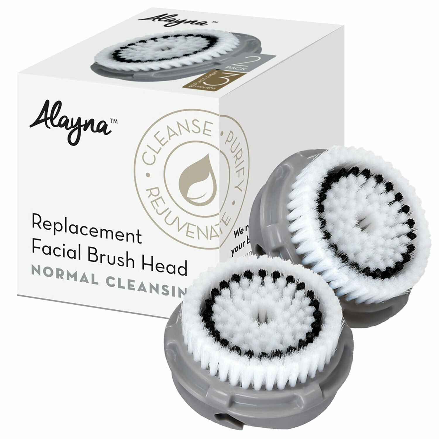 Generic Replacement Brush Head for Normal Skin Compatible w/ Clarisonic 2 Pack