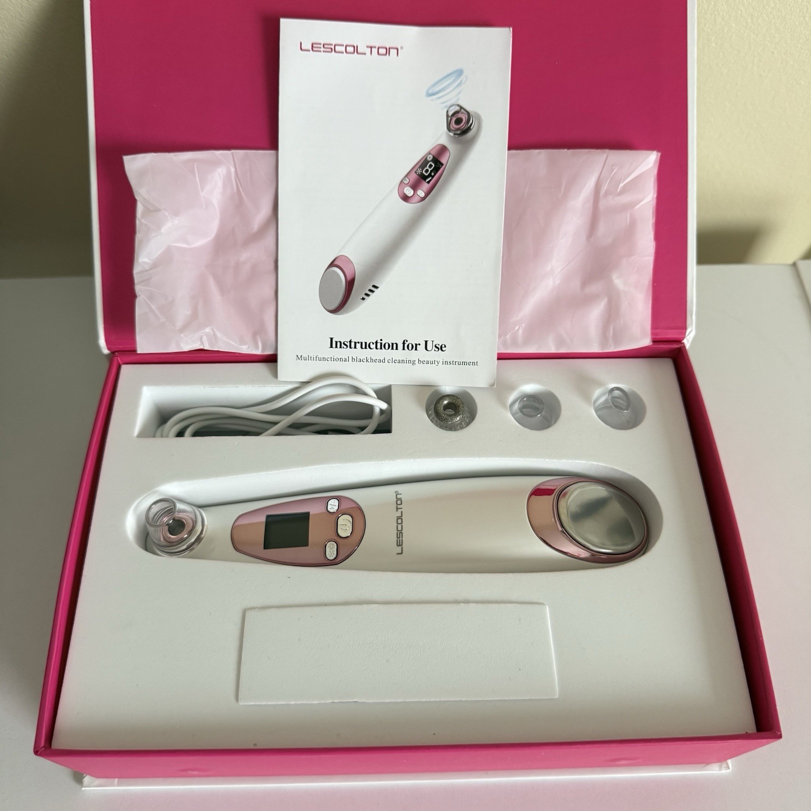 LESCOLTON Multifunctional Electric Blackhead Remover Hot Cold Facial PoreVacuum