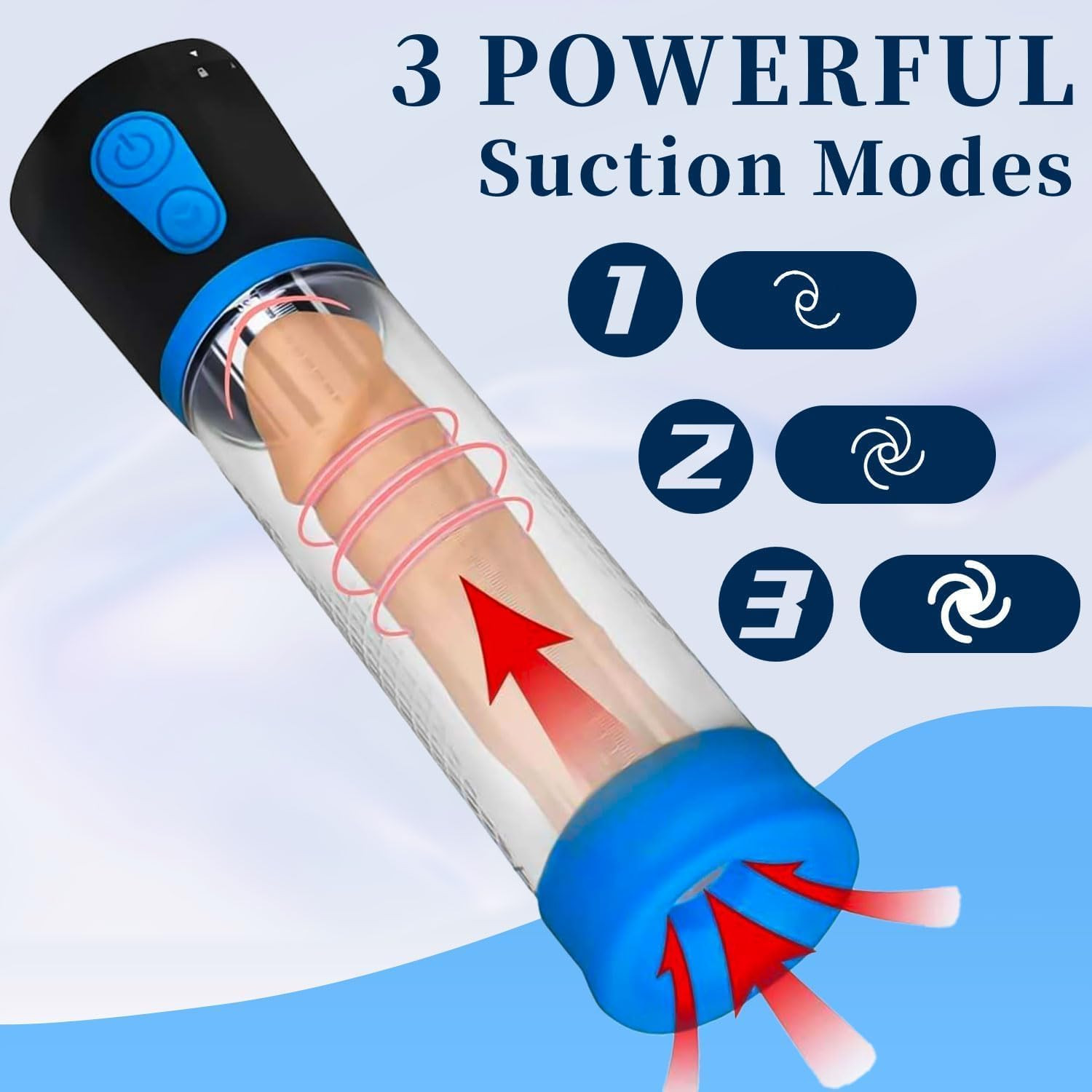 Automatic Vacuum Pumps Increase Size Training Device, Silicone Suction Pocket Ex