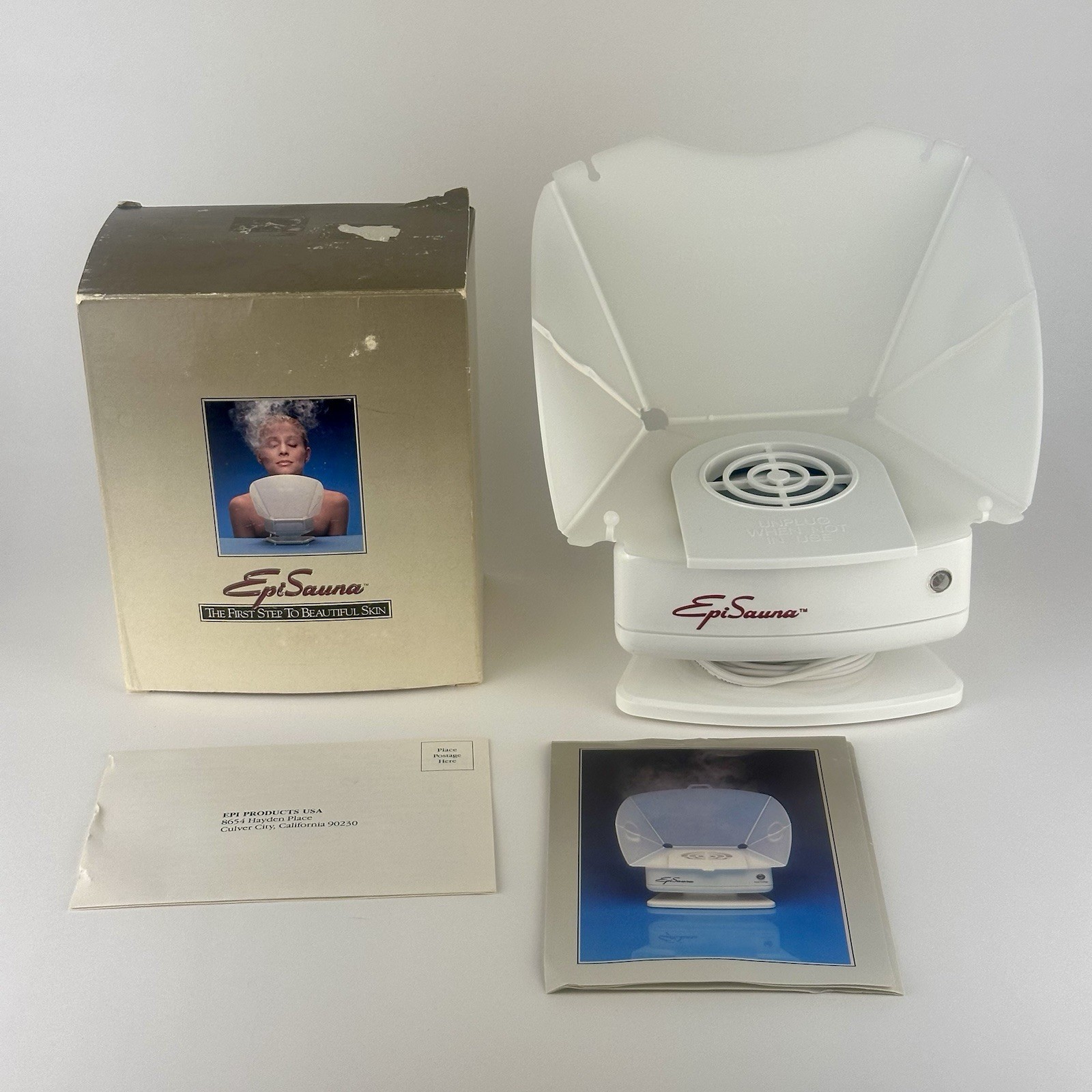 Epilady Epi Sauna Facial Steamer 1980s For Face Original Packaging VTG Tested