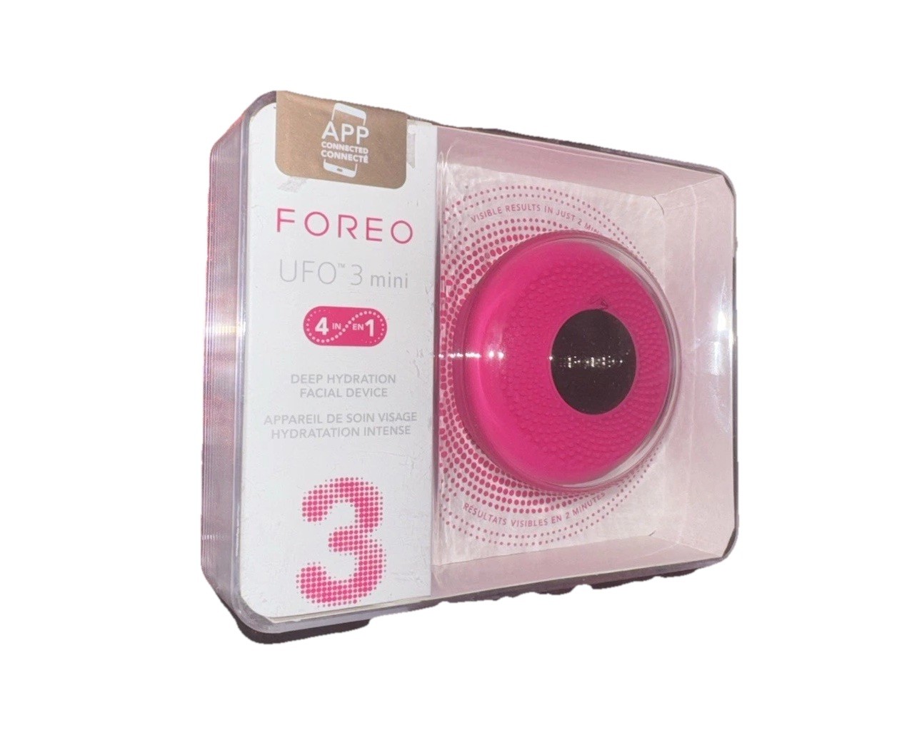 Foreo UFO 3 Mini 4 In 1 Deep Hydration Facial Device Fuchsia New Sealed