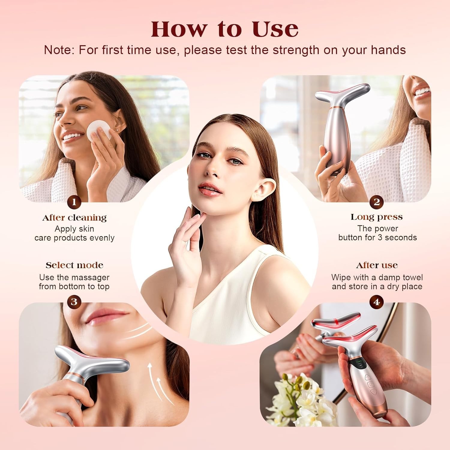 Facial Massager, 7 Colors Red Light Therapy for Face and Neck, Face Lift Devi…