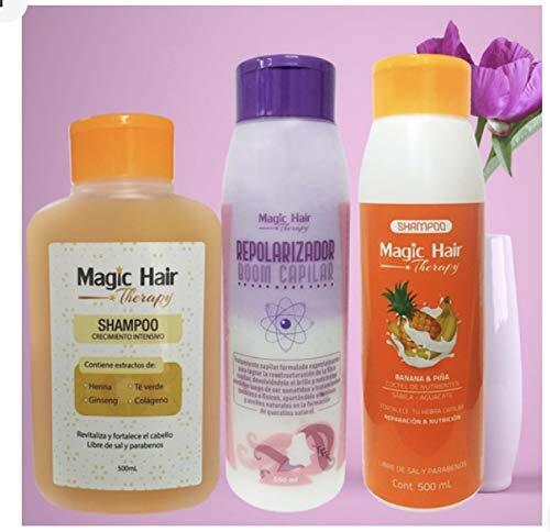 Magic Hair Therapy Shampoo Crecimiento, Shampoo Banana & Pina, Repolarizador