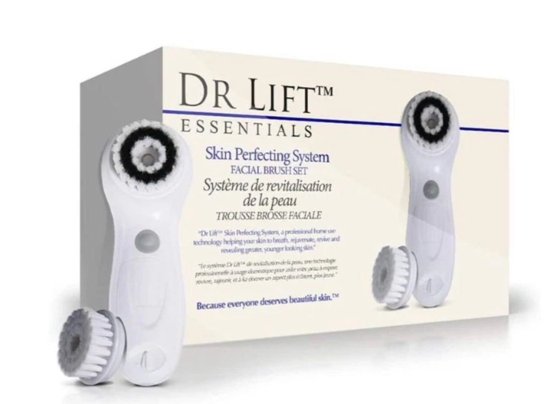 Dr. Lift Essentials Skin Perfecting System Facial Brush Set Brand New In Box