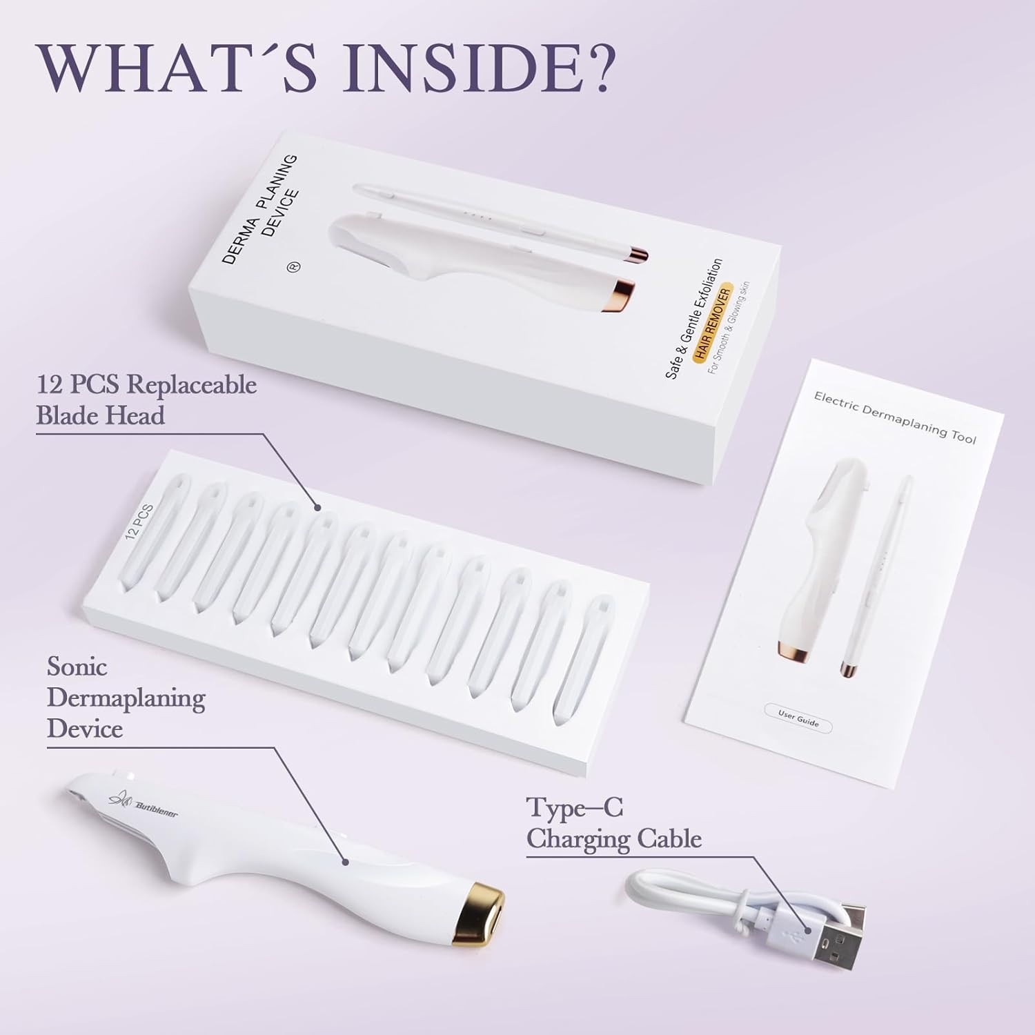Dermaplane-razor for Women Face,Sonic Dermaplane,Sonic Dermaplaning Tool,Face