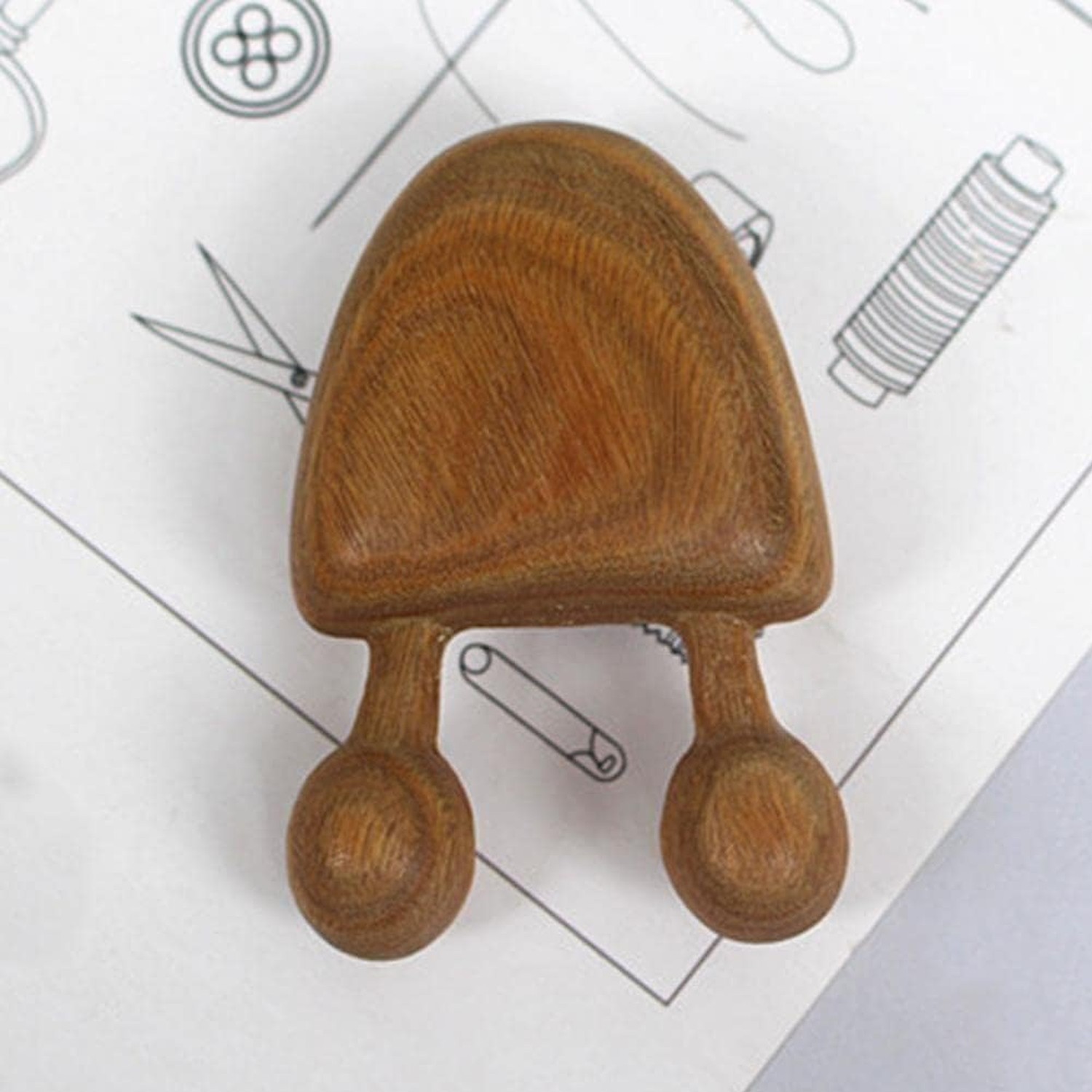Brown Natural Sandalwood Scraping Massage Tool Facial Eye Massage Tool Acupun…