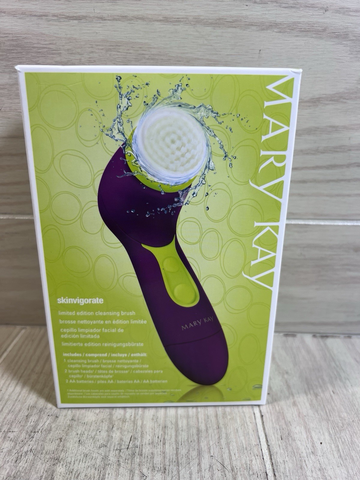 Mary Kay Skinvigorate Facial Cleansing Brush Limited Edition Purple With 2 Heads