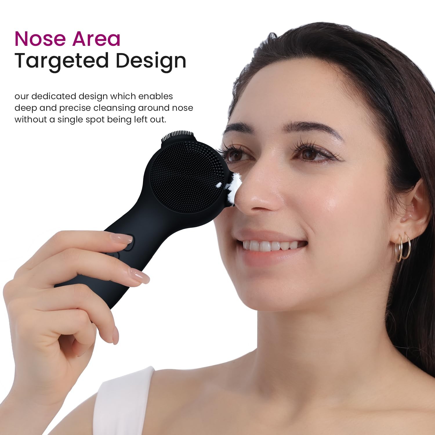 Silicone Scrubber Exfoliator for Men , Rechargeable Cleansing Brush with Wire…