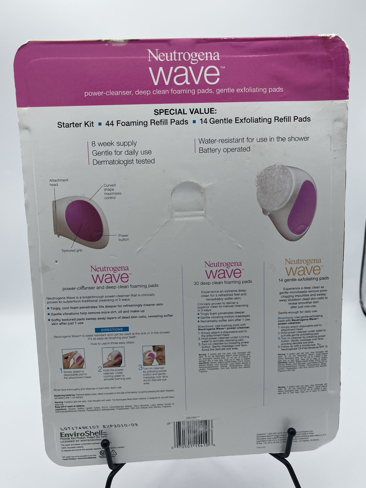 Neutrogena Wave Power-Cleanser+Deep Clean Foaming Pads+Gentle Exfoliating Pads